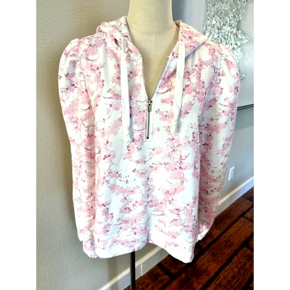 Generation Love AVA Pink White Pastel English Rose Hoodie Sweatshirt Size XL New - Picture 1 of 10